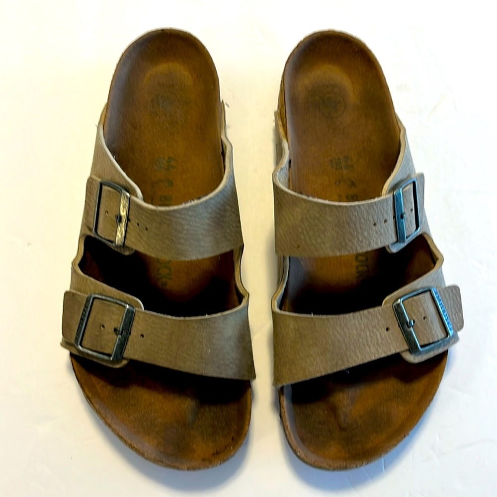 Birkenstock- Arizona Birkibuc 2 Strap Sandal: Mocha S:11